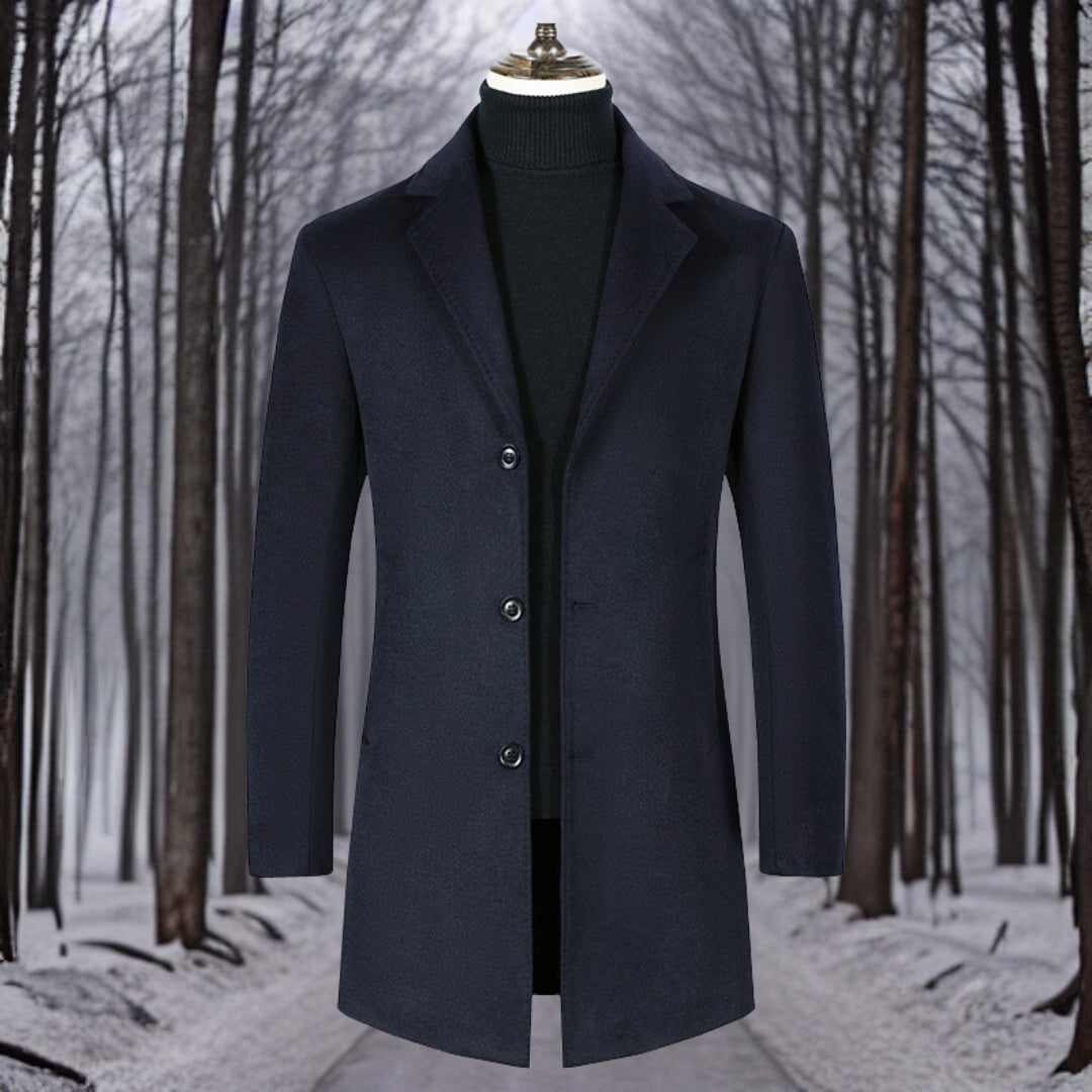 Xavier™ | Warme wollen jas van hoge kwaliteit