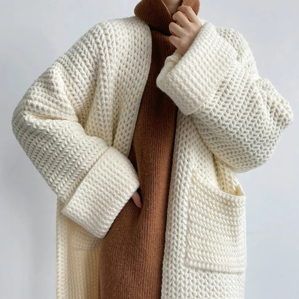 Oversized gehaakte gebreide trui voor dames