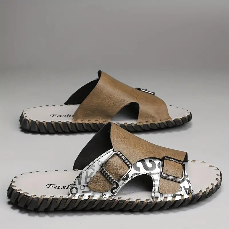 Enzo - Stijlvolle sandalen met stiksels voor heren