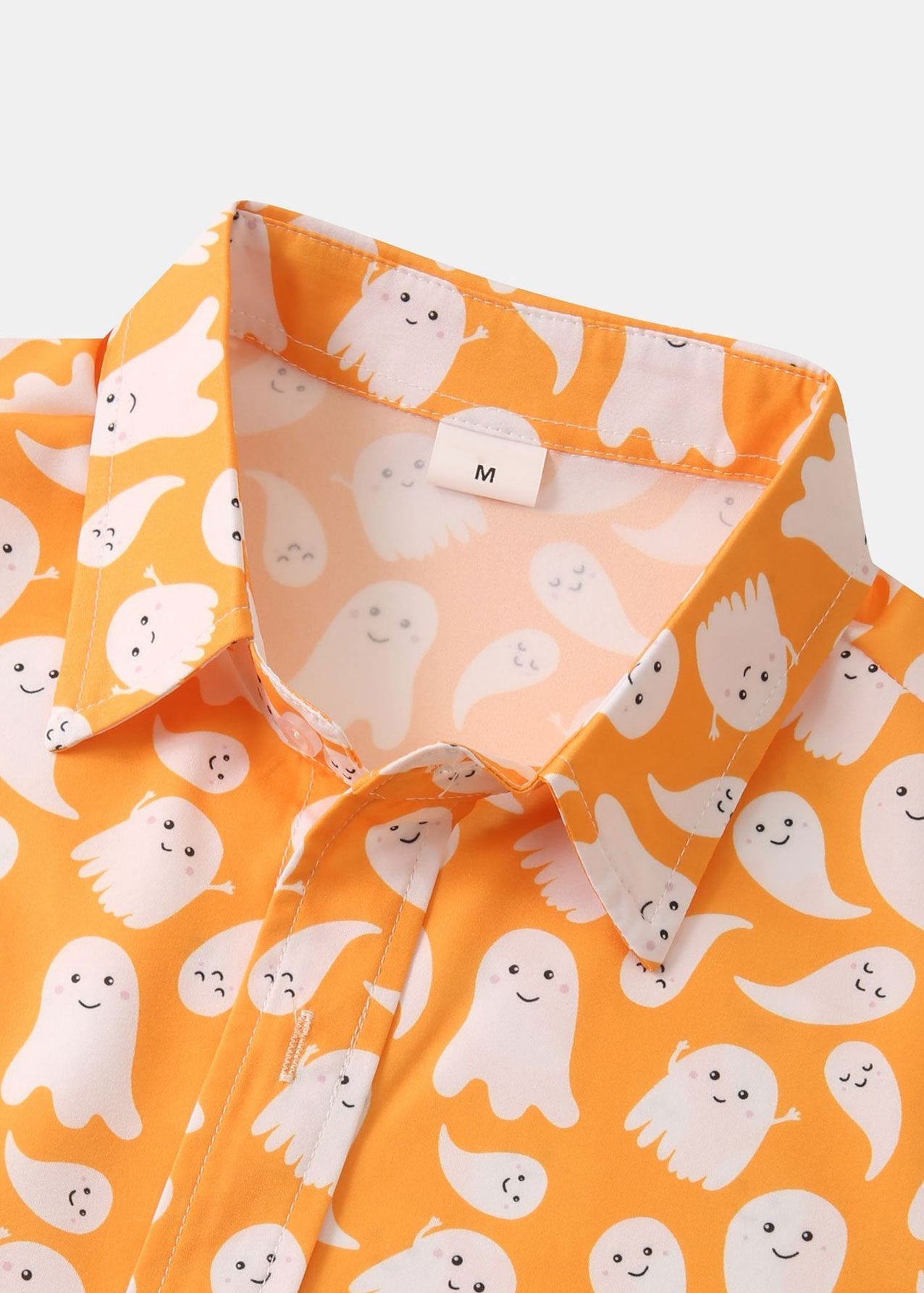Halloween Spook Print Button Up Shirt