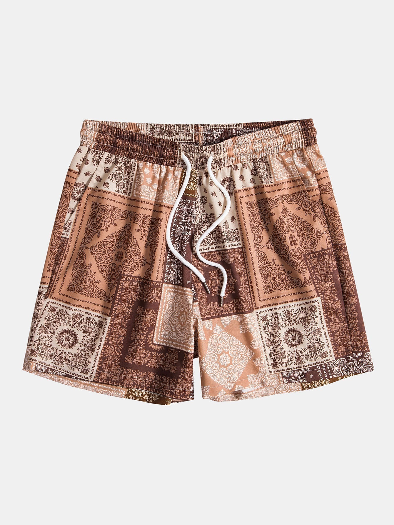 Paisley overhemd & shorts met patchworkprint