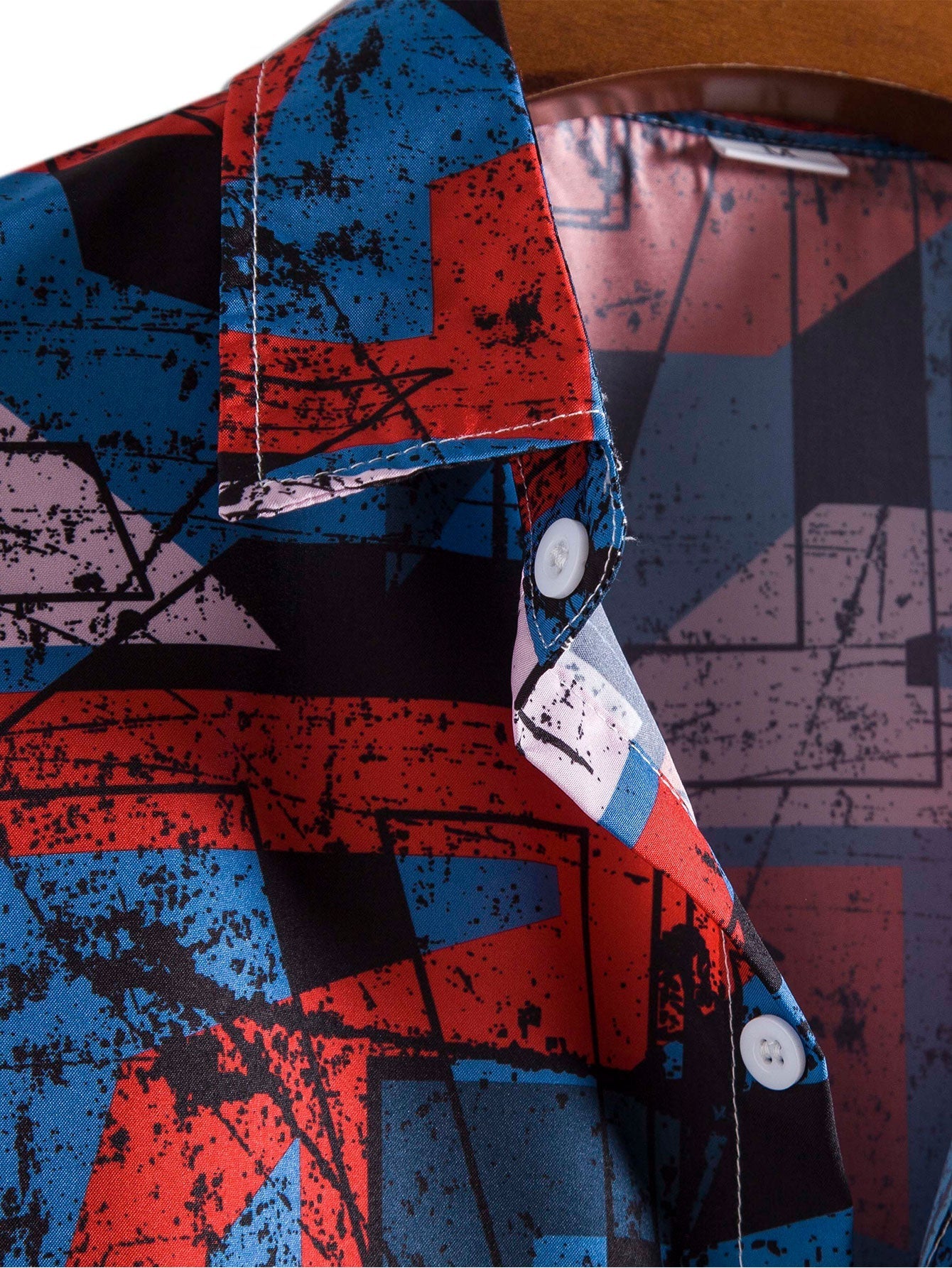 Shirt met gevlekte geometrische print