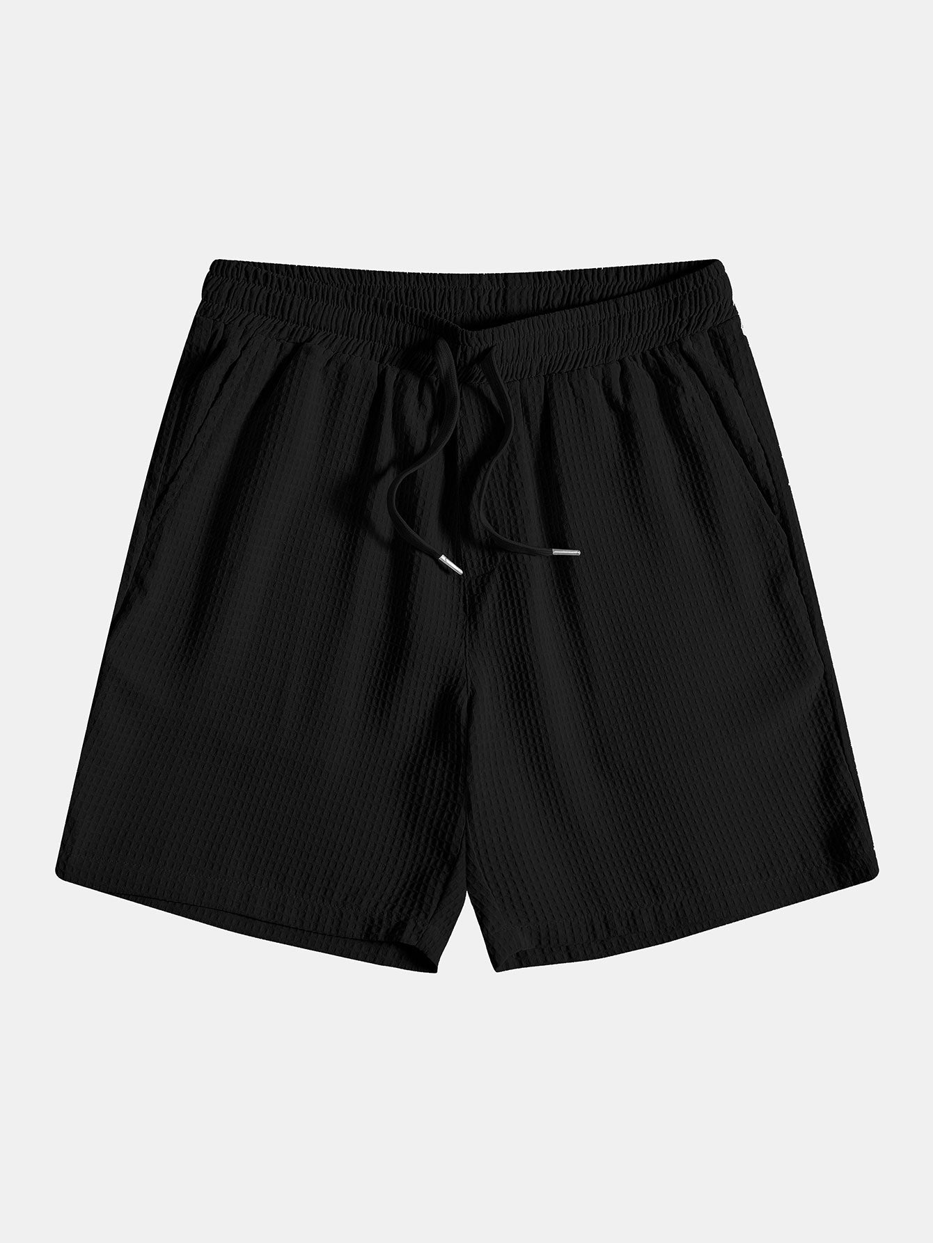Wafel Revere kraag shirt & shorts