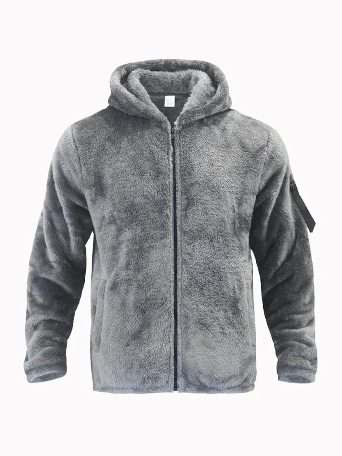 Jas met capuchon van verwarmende fleece - DAVID