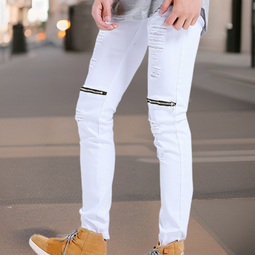 Alaric™ gescheurde denim