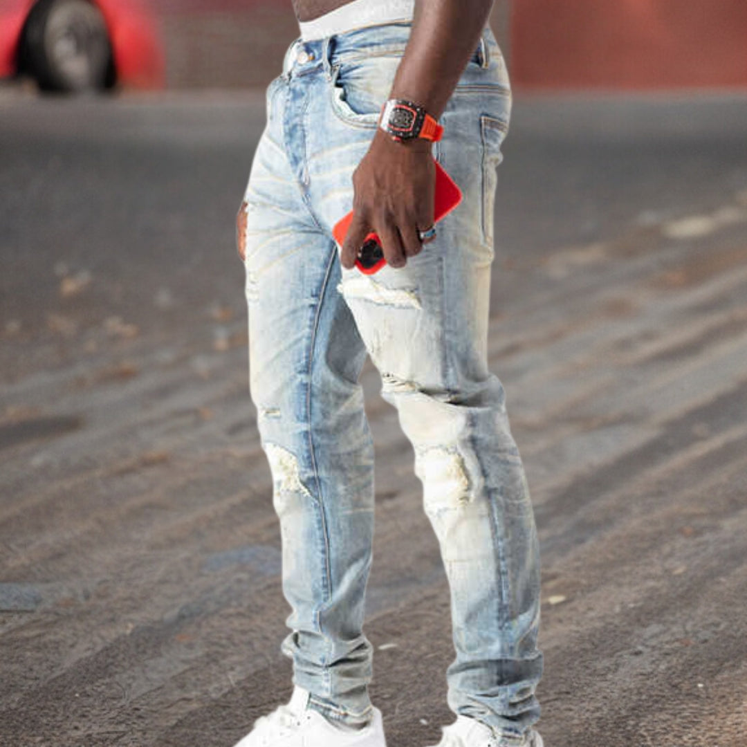 Paulus™ geribde vintage jeans van hoge kwaliteit