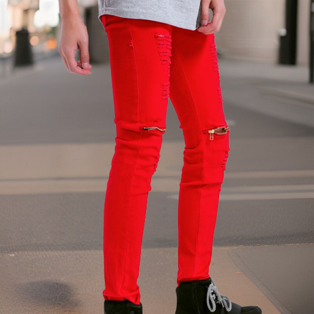 Alaric™ gescheurde denim