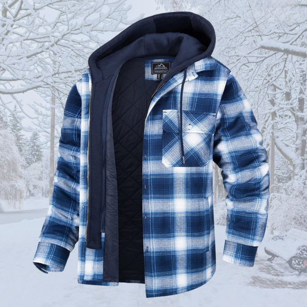 Flanellen overhemdjas voor heren