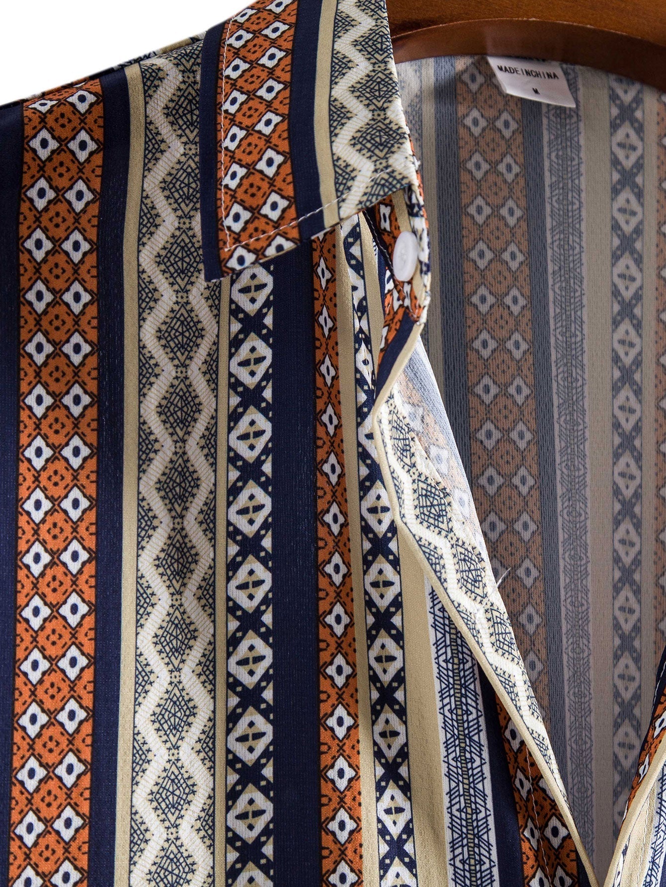 Shirt met etnische geometrieprint