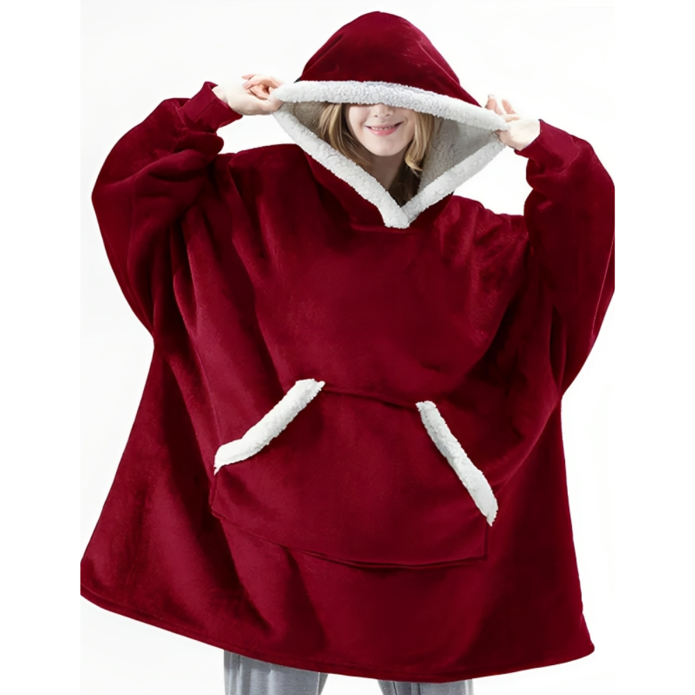 Oversized deken met capuchon