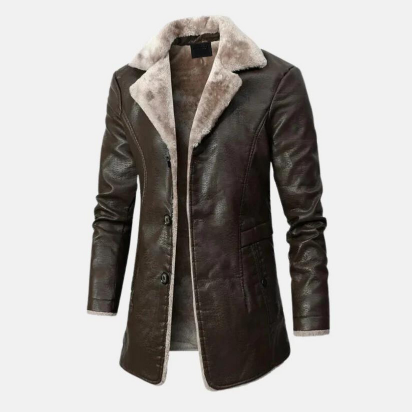 Leren winterjas voor heren