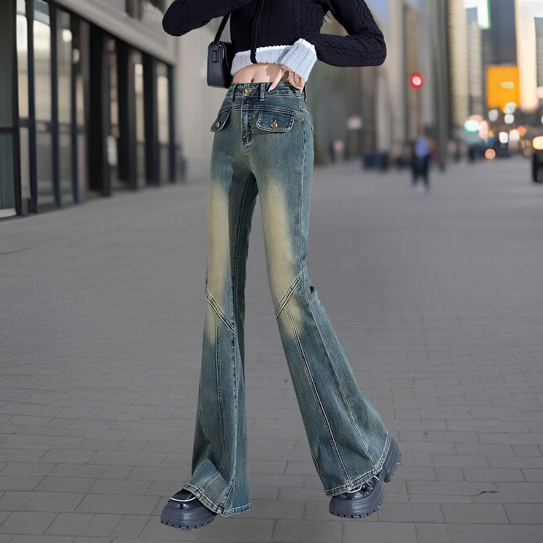 Cora™ | stretch uitlopende broek van hoge kwaliteit