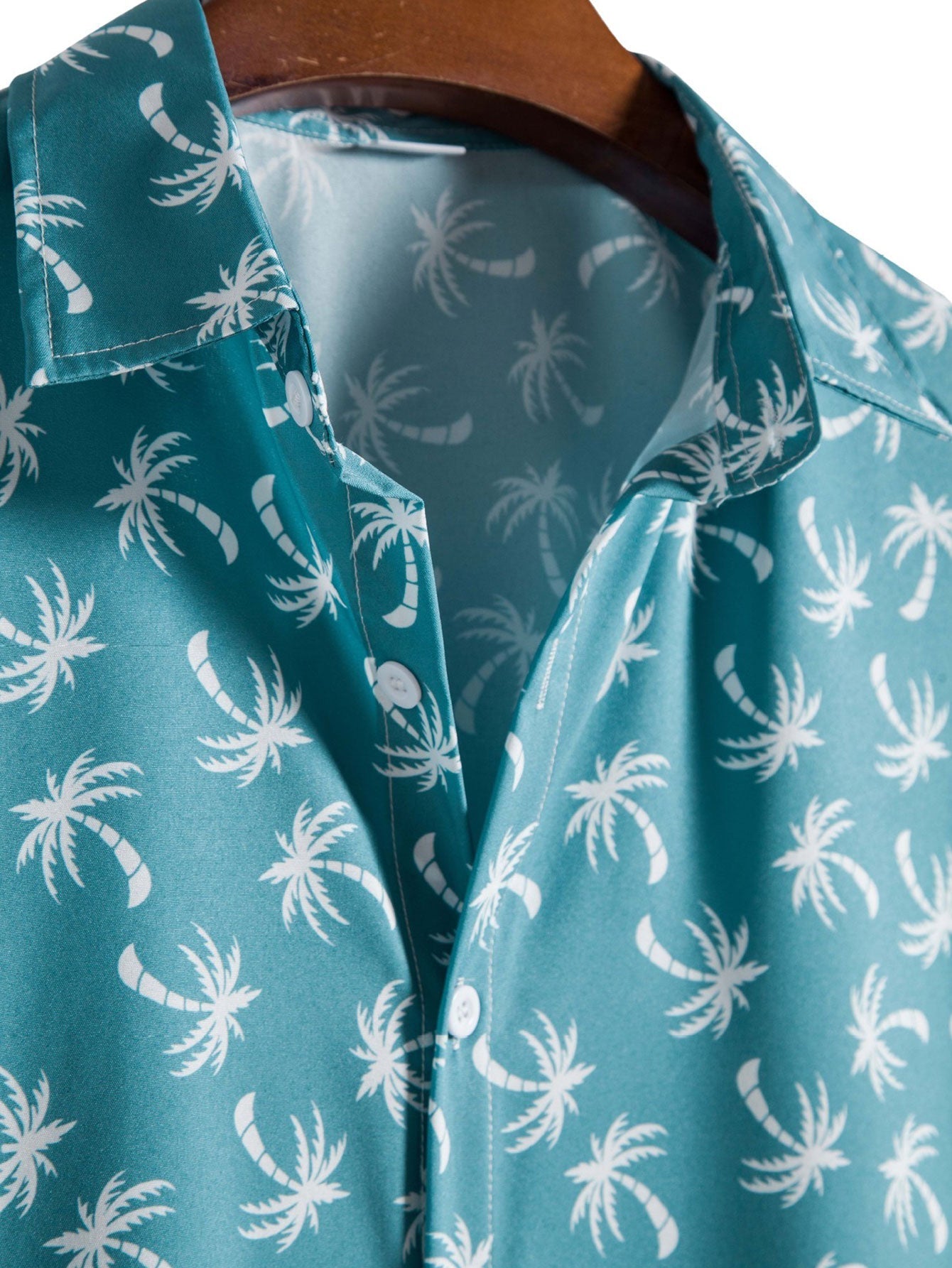 Shirt met kokospalmprint
