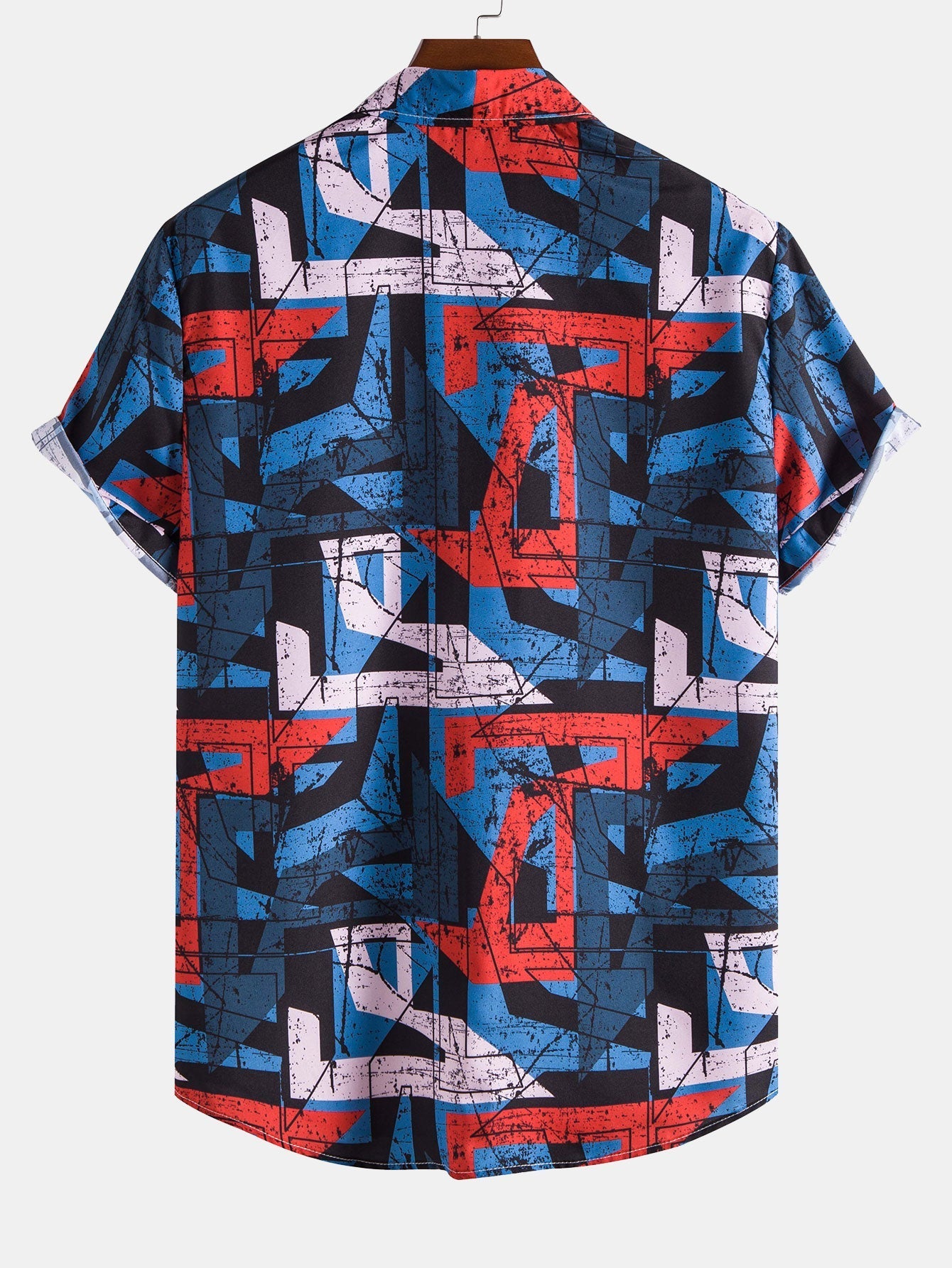 Shirt met gevlekte geometrische print