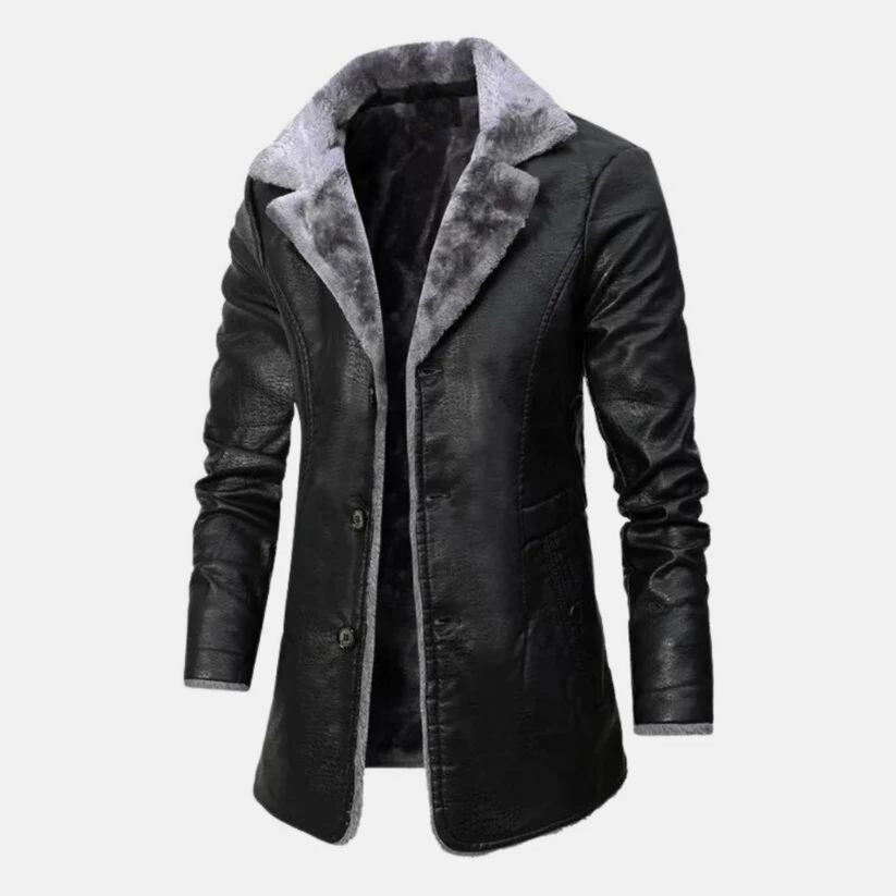 Leren winterjas voor heren