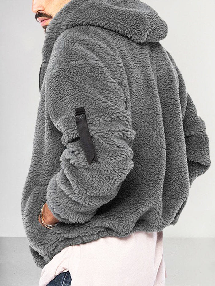 Jas met capuchon van verwarmende fleece - DAVID