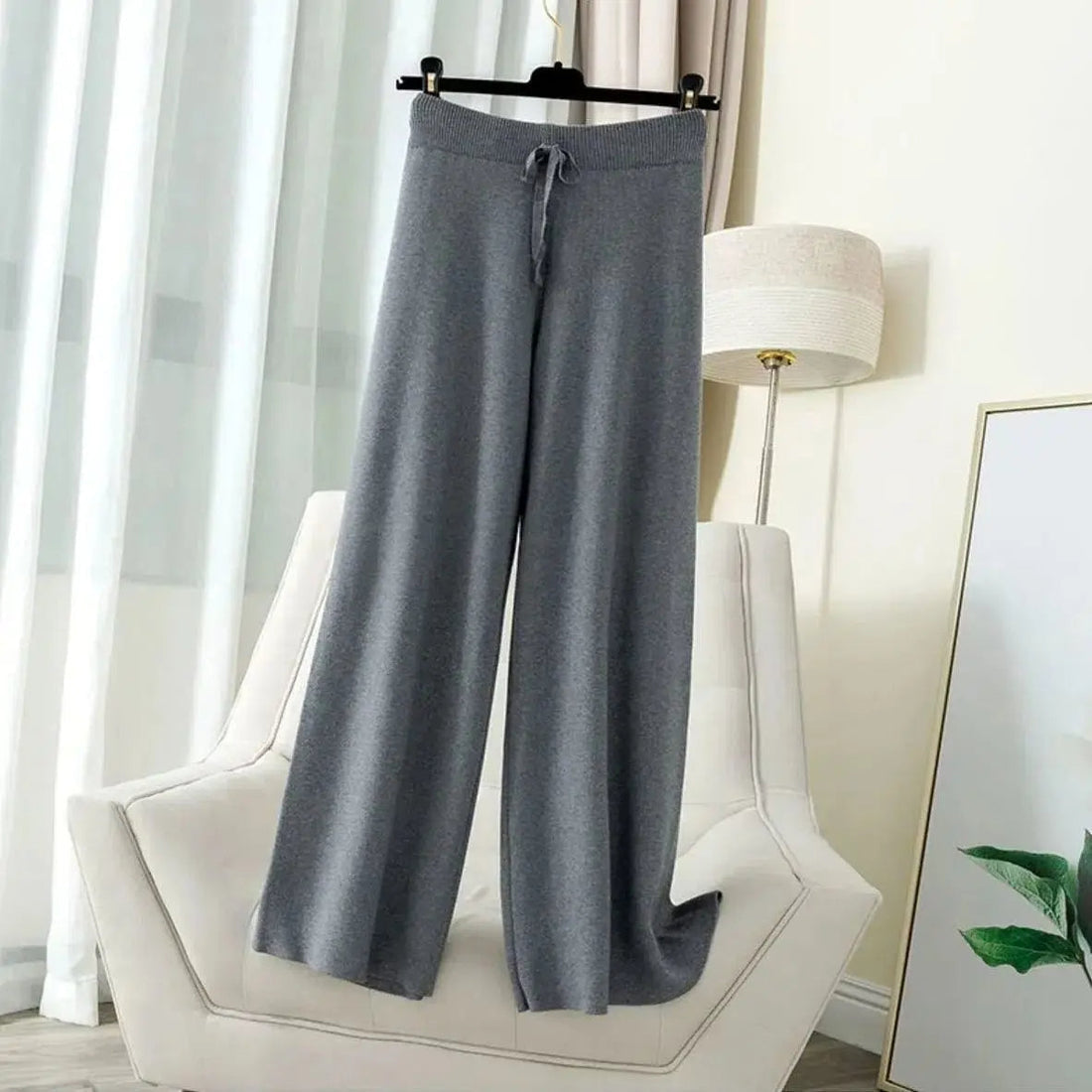 Broek met hoge taille Warme broek
