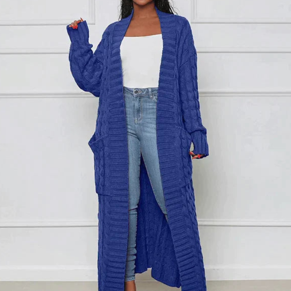 Warme Lange Losse Sweaterjas voor vrouwen