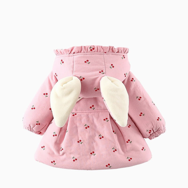 Baby Cherry Bunny fleece jas met tas