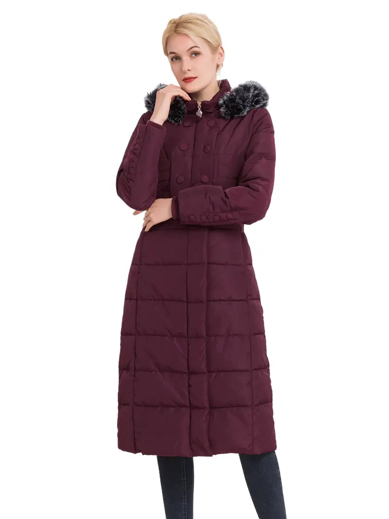 Buxller™ jas met knoopsluiting en capuchon