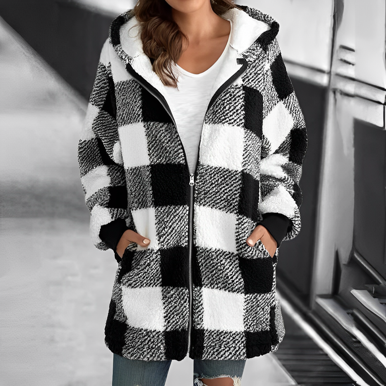 Damesjack met capuchon - WENDEL