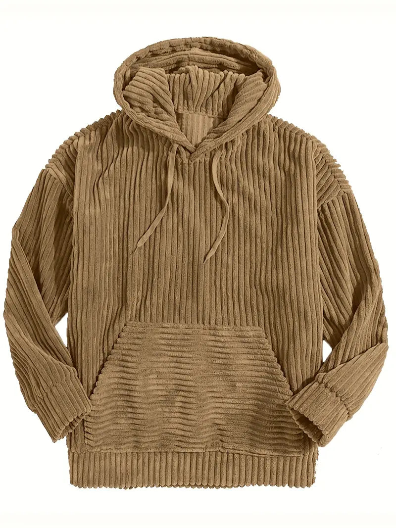 RetroRidge HoodBlend - Trui met capuchon en corduroy stijl voor heren