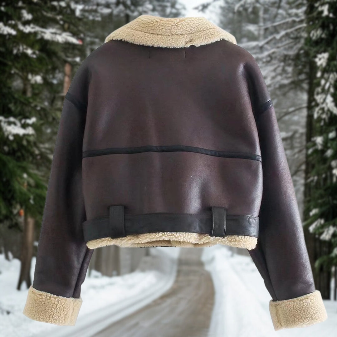 Victoria™ | Hoge kwaliteit warme leren jas