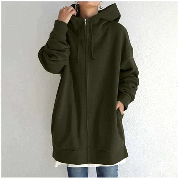 Alexia | Herfst/winter hoodie met rits voor dames