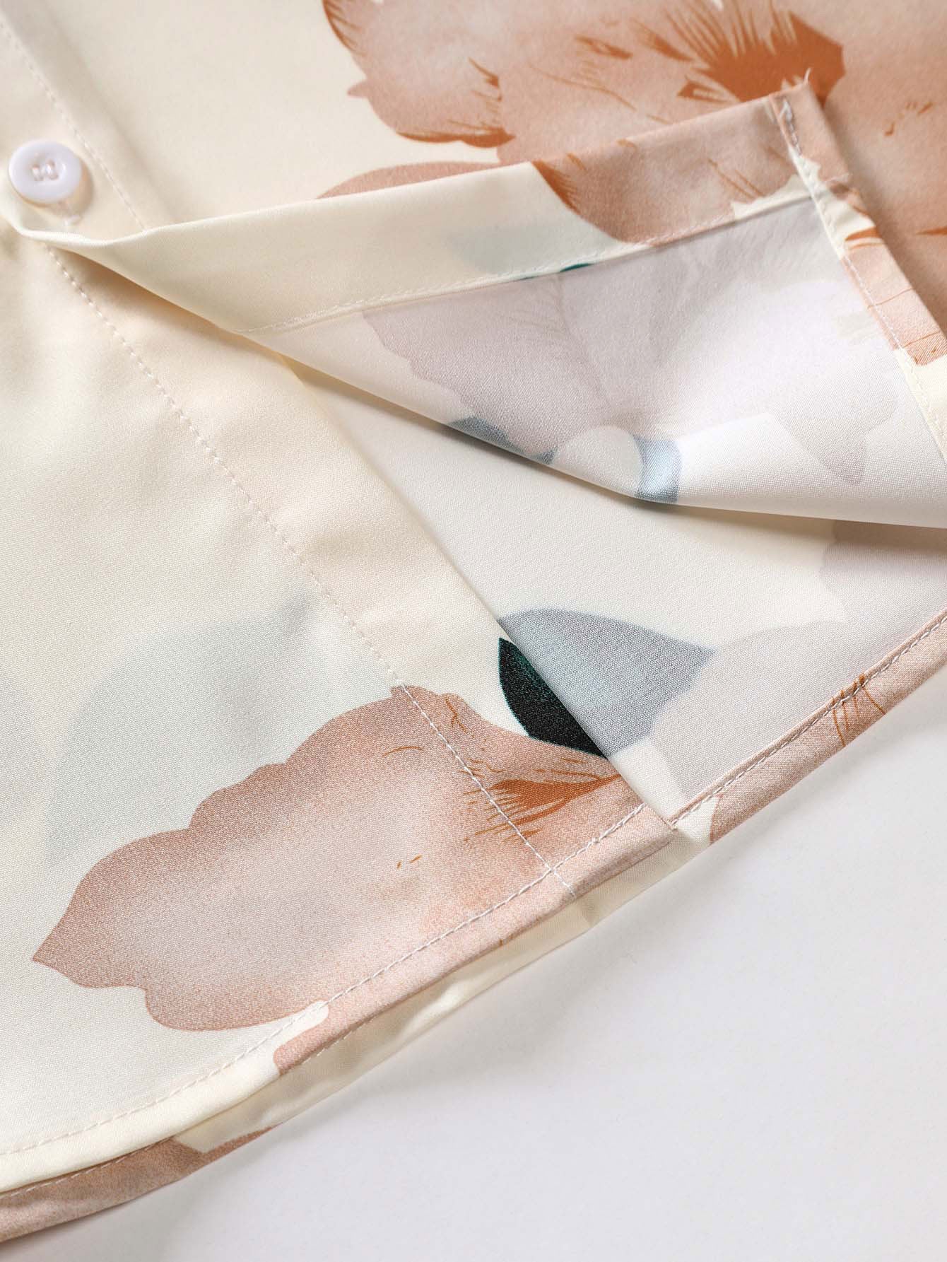 Button Up overhemd met bloemenprint