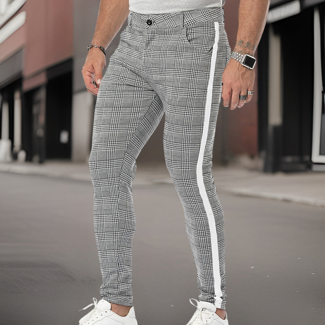 Jeremy™ geruite broek van hoge kwaliteit