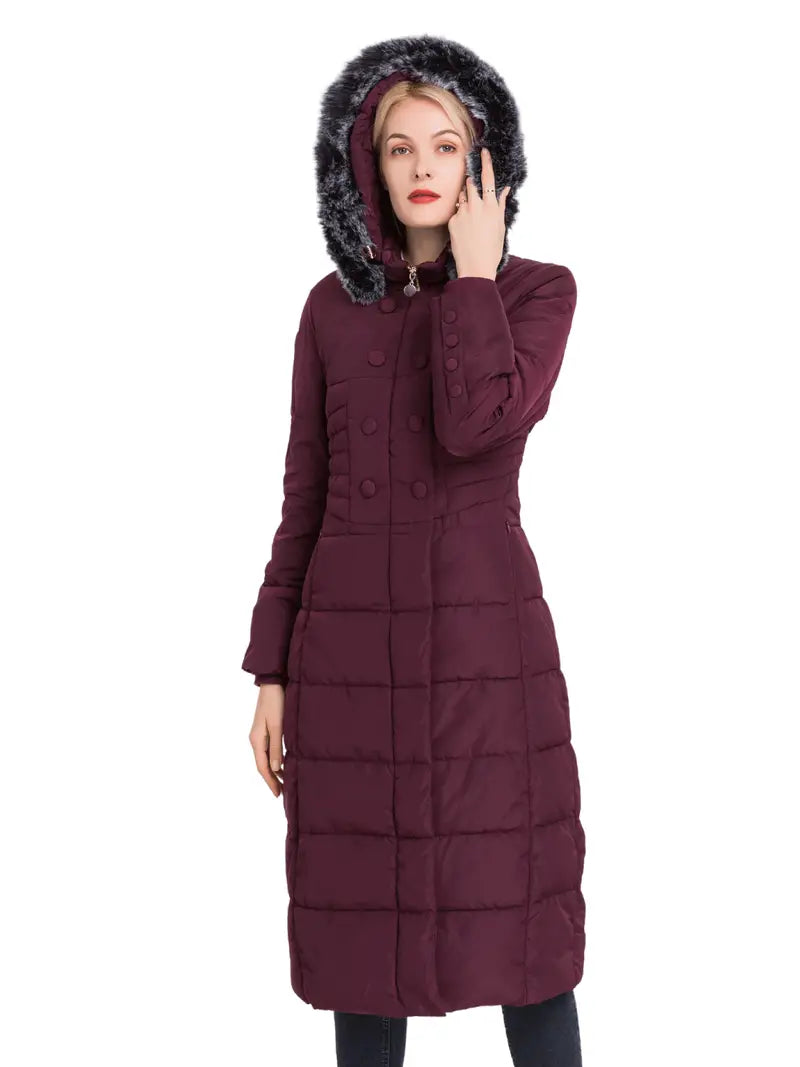 Buxller™ jas met knoopsluiting en capuchon