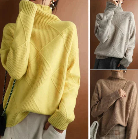 GISELE | Warme gebreide trui met col