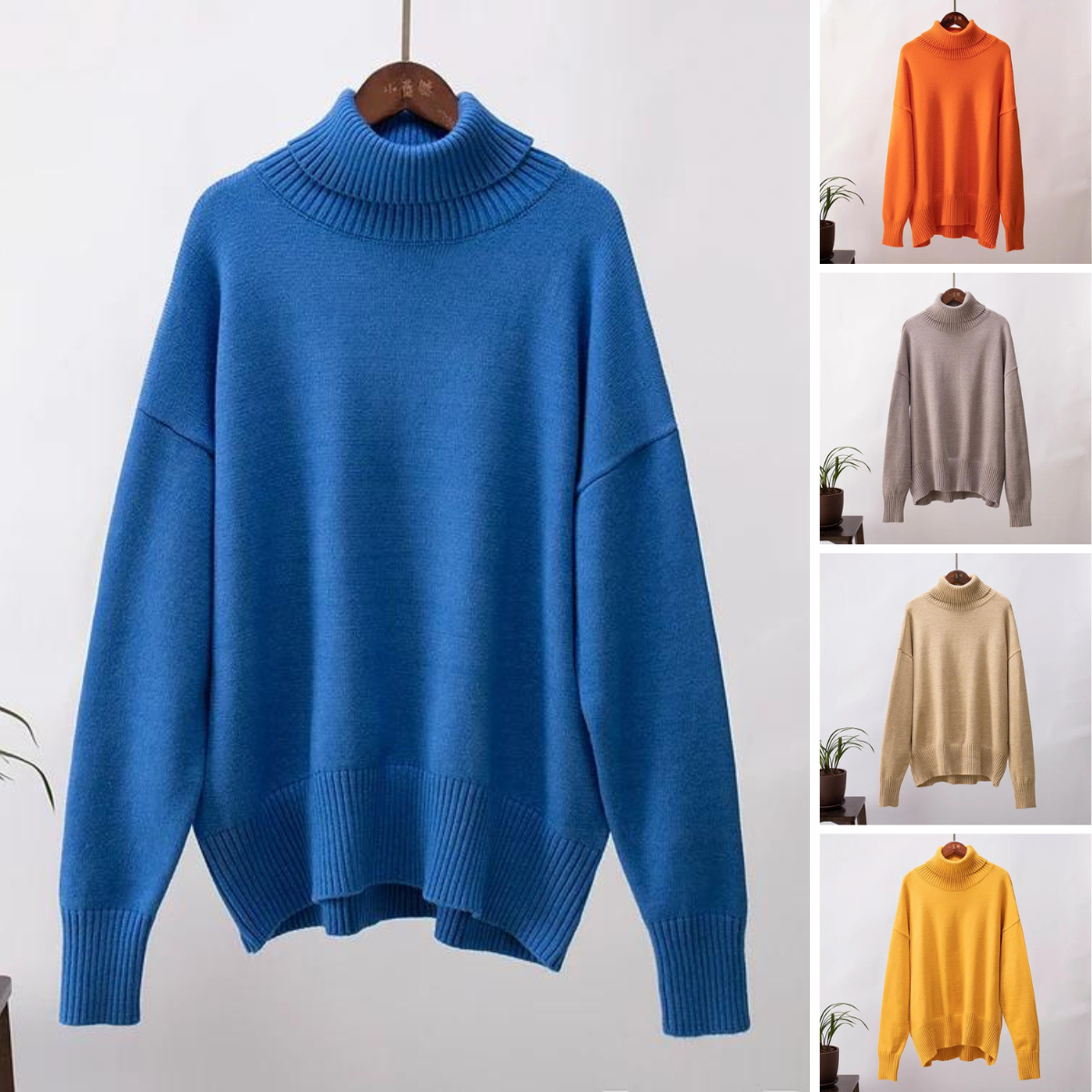 Louise - Elegante zachte eenvoudige vintage top met lange mouwen