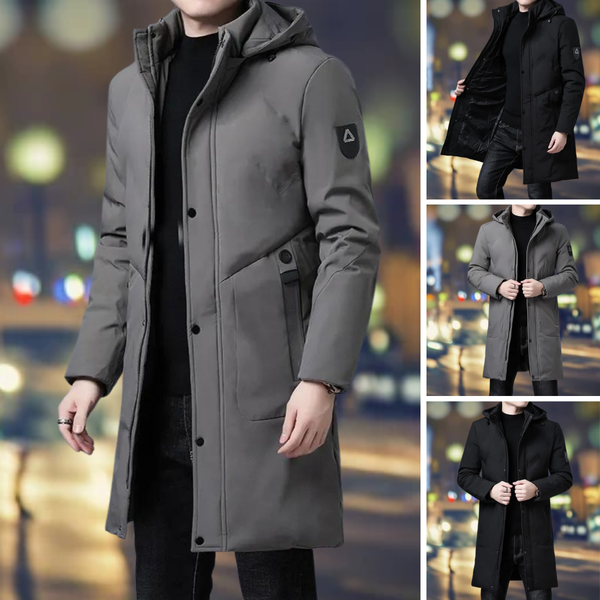 Gino - Windjack en parka met lange mouwen in casual stijl