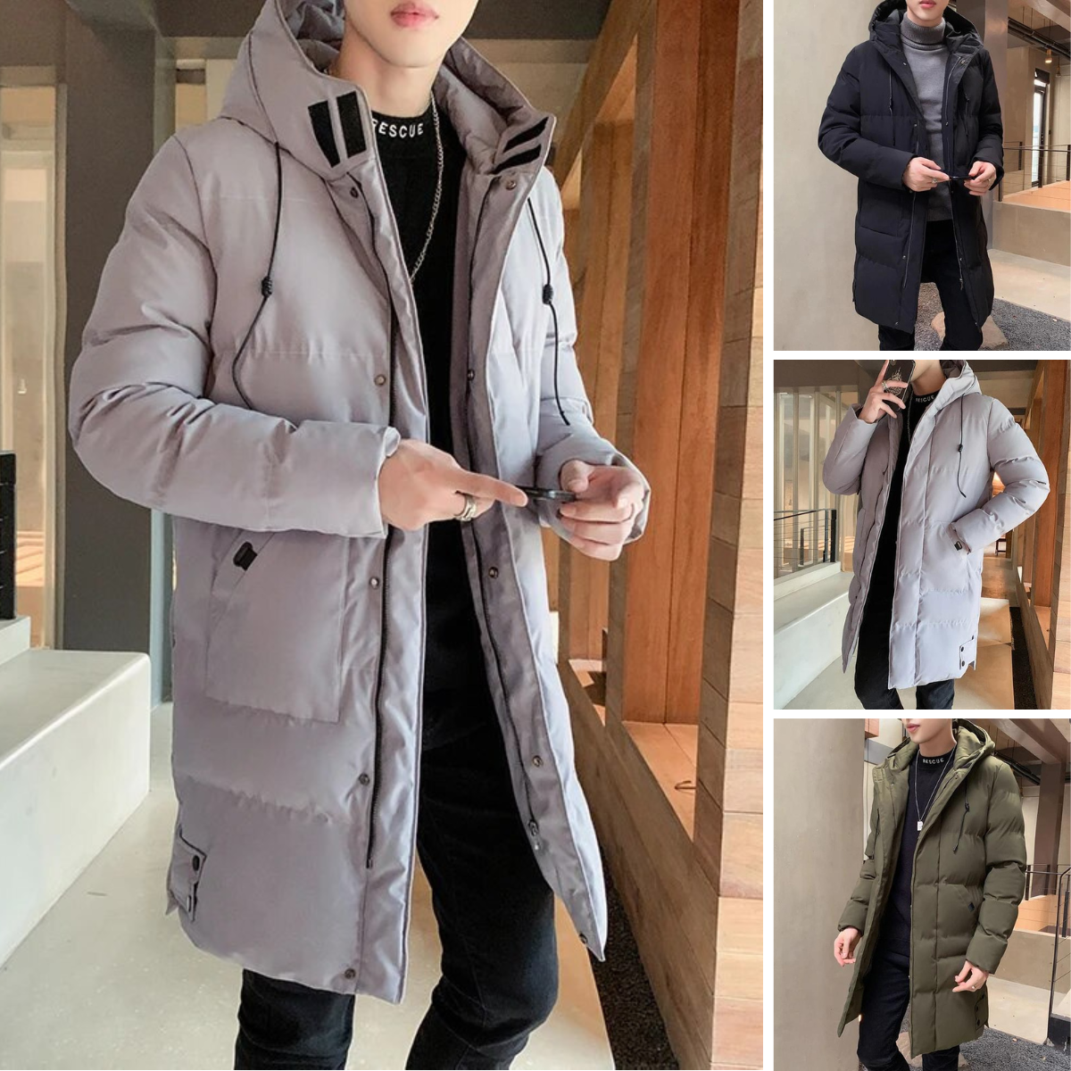 Mano - Casual jack met capuchon van verdikt winddicht katoen