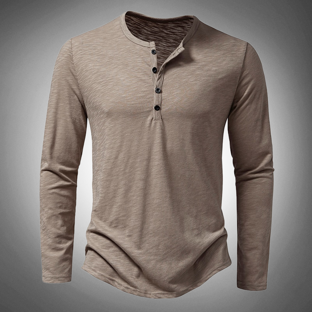 Vincenzo Henley Shirt Lange Mouw