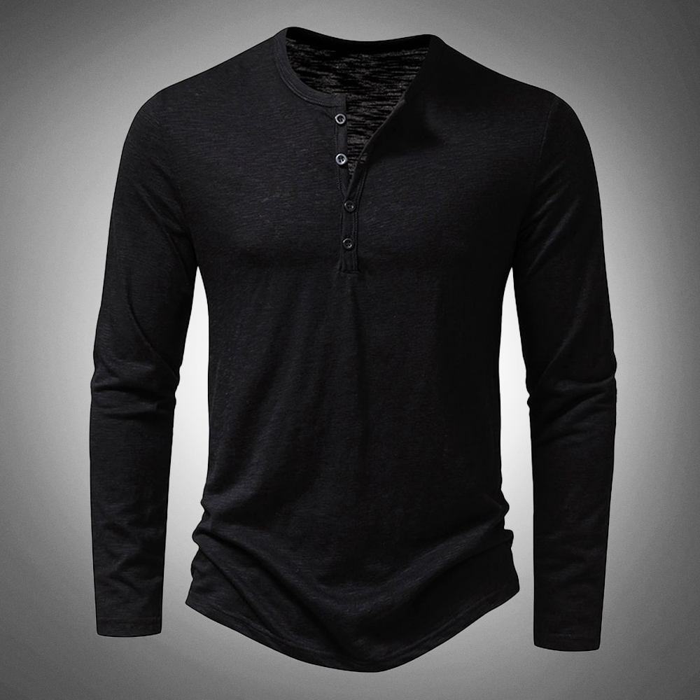 Vincenzo Henley Shirt Lange Mouw