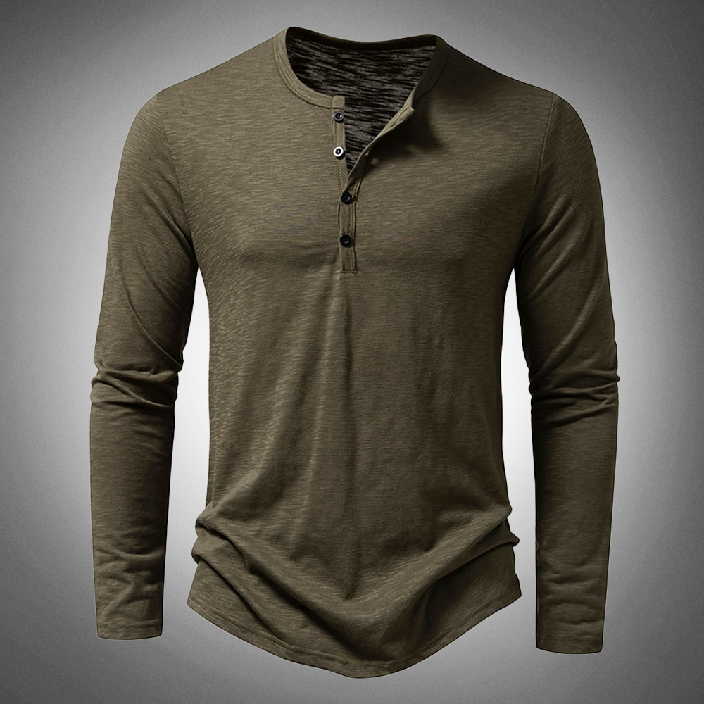Vincenzo Henley Shirt Lange Mouw