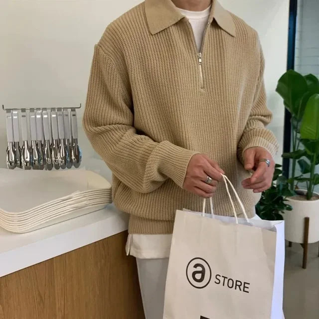 Chester Baumann | Zwitsers gebreide pullover met rits