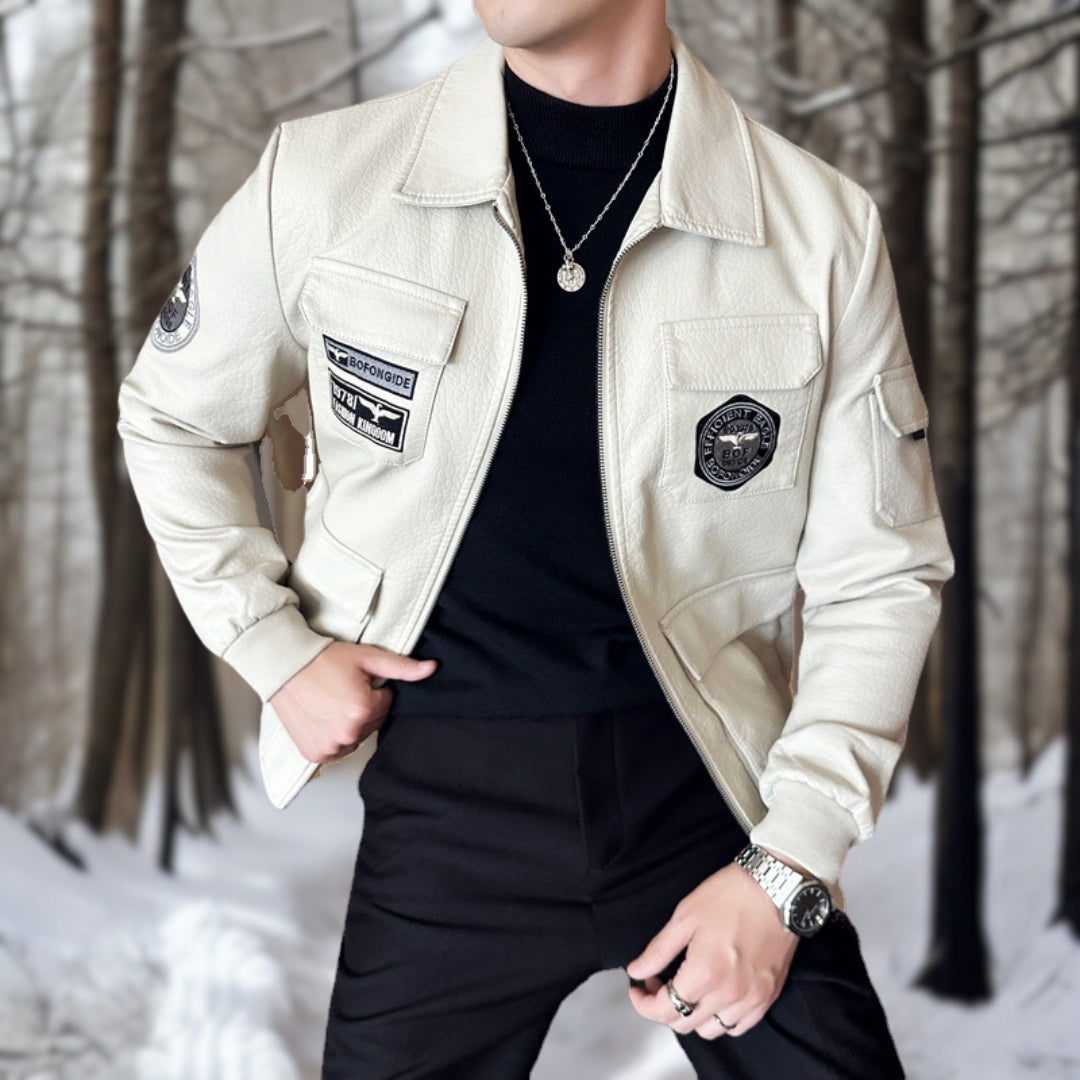 Marzell™ - Geborduurd leren winterjack