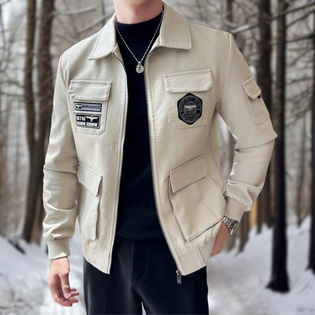 Marzell™ - Geborduurd leren winterjack