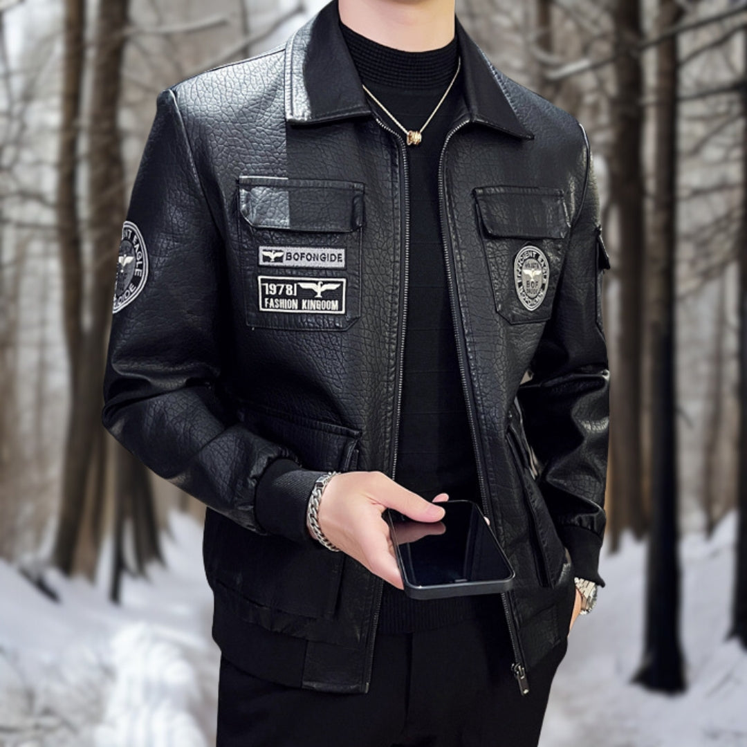 Marzell™ - Geborduurd leren winterjack