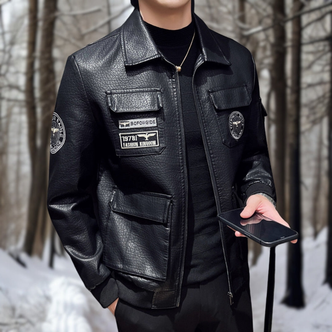 Marzell™ - Geborduurd leren winterjack