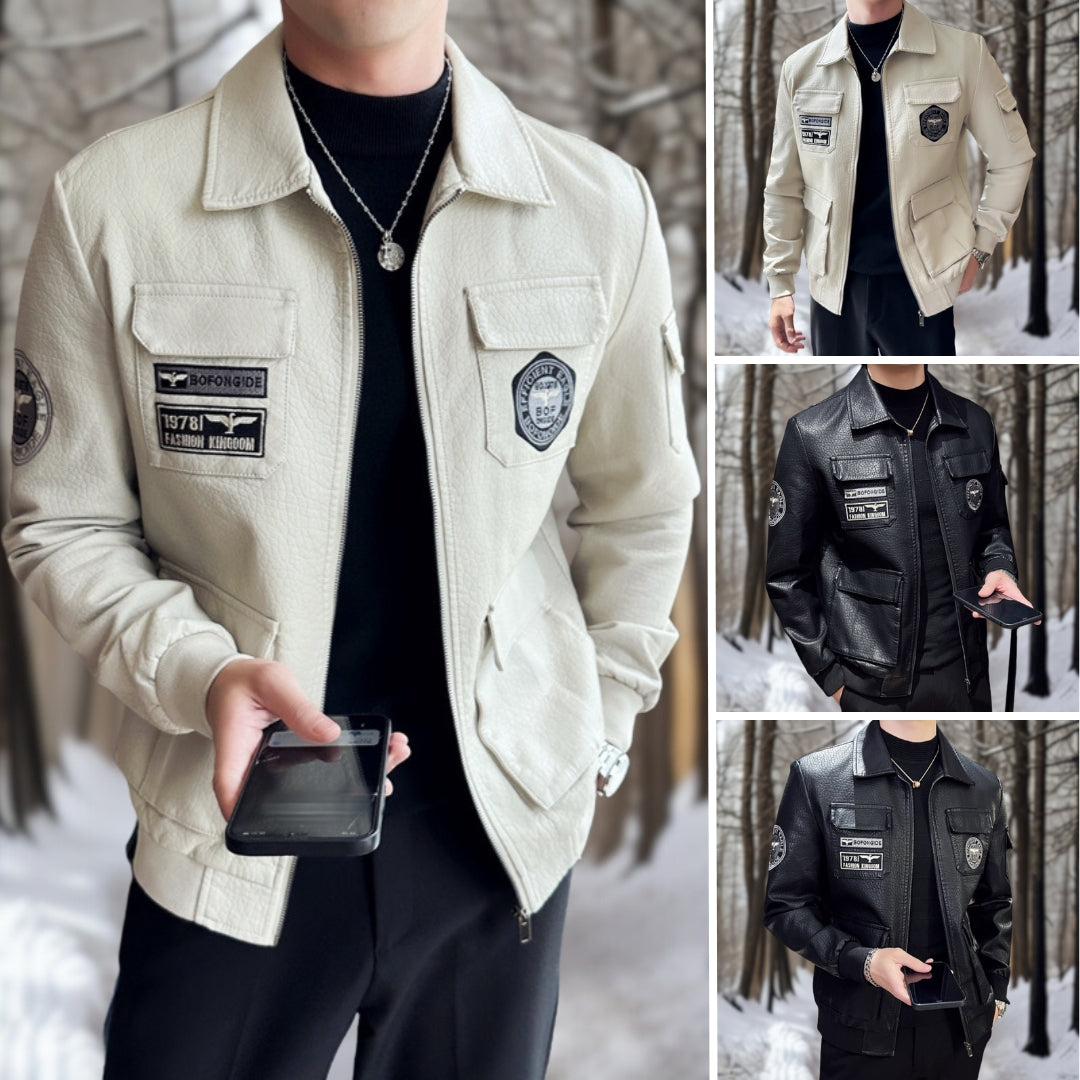 Marzell™ - Geborduurd leren winterjack