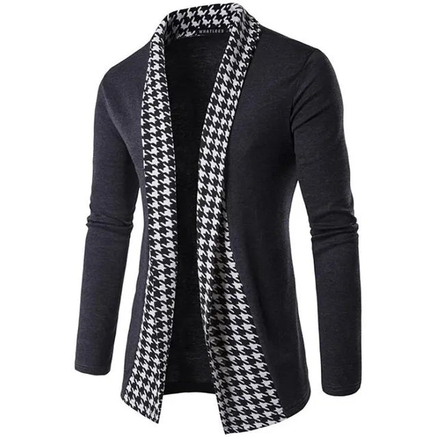 Houndstooth geruit vest voor heren