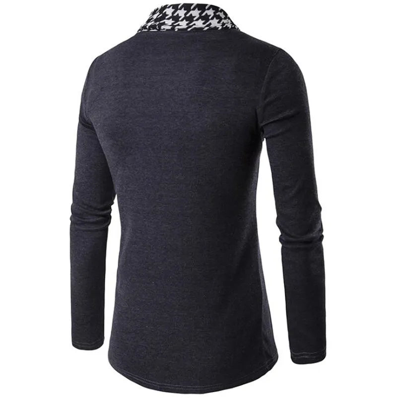 Houndstooth geruit vest voor heren