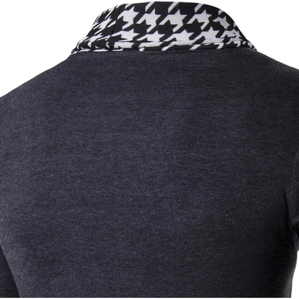 Houndstooth geruit vest voor heren