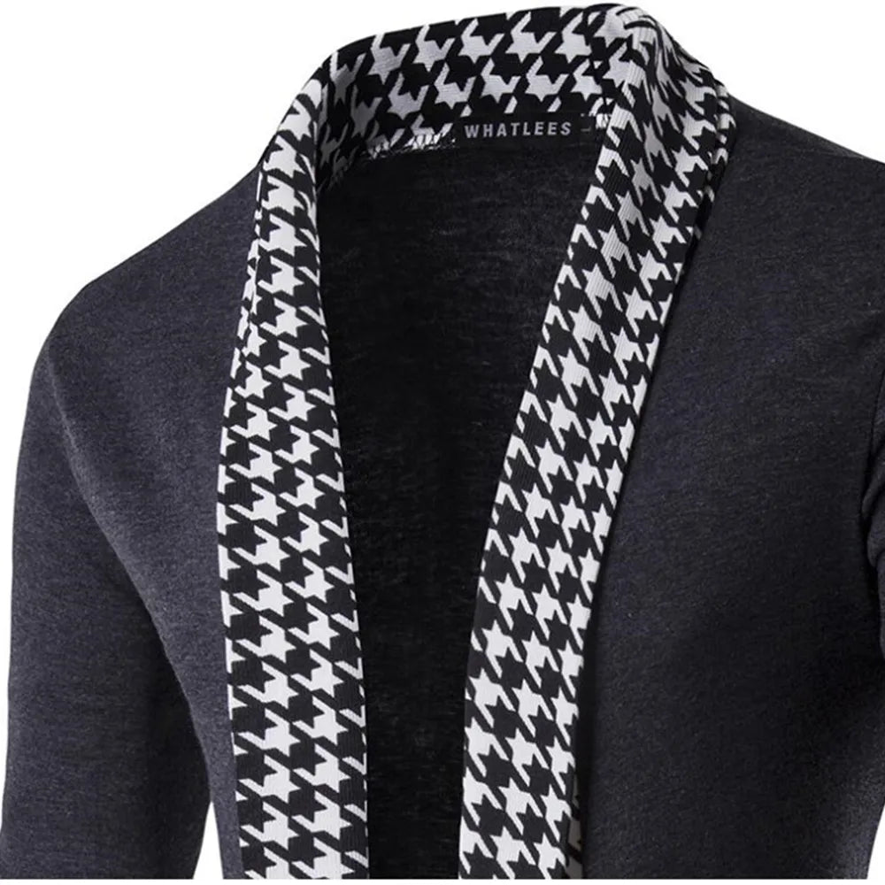Houndstooth geruit vest voor heren
