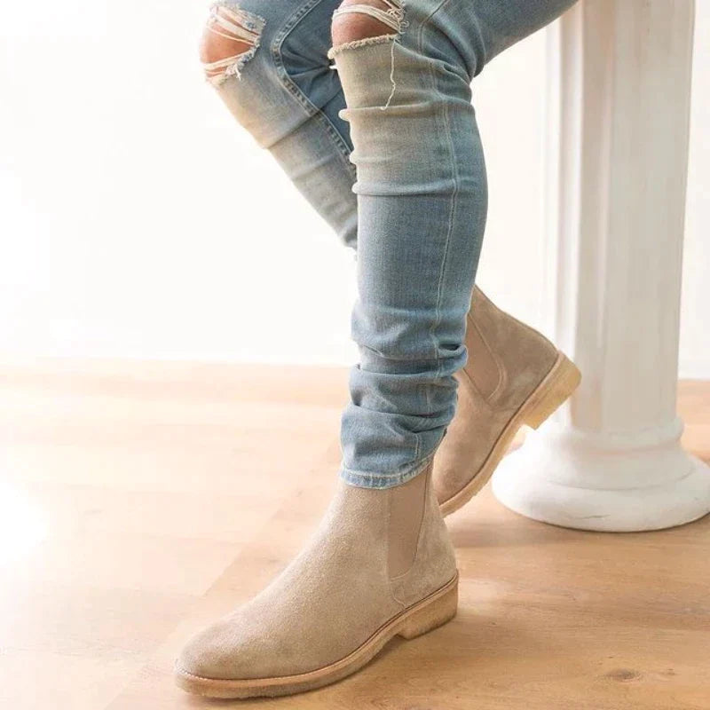 Ferdinand Jones | Handgemaakte Suède Chelsea Loafers