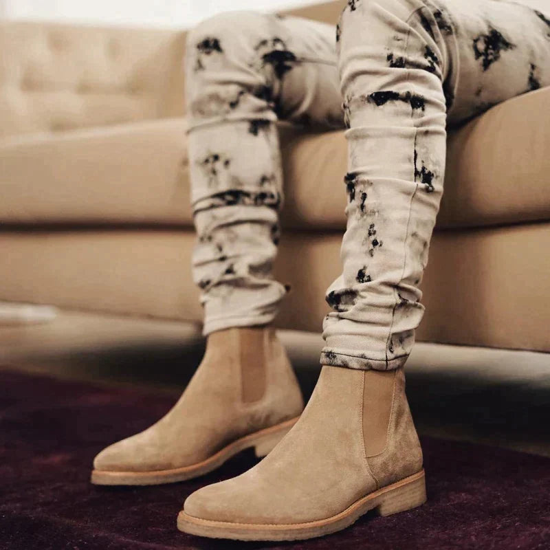 Ferdinand Jones | Handgemaakte Suède Chelsea Loafers